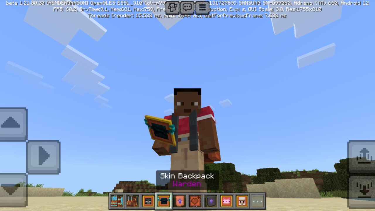 Skin from Sophisticangel Backpack Mod for Minecraft PE