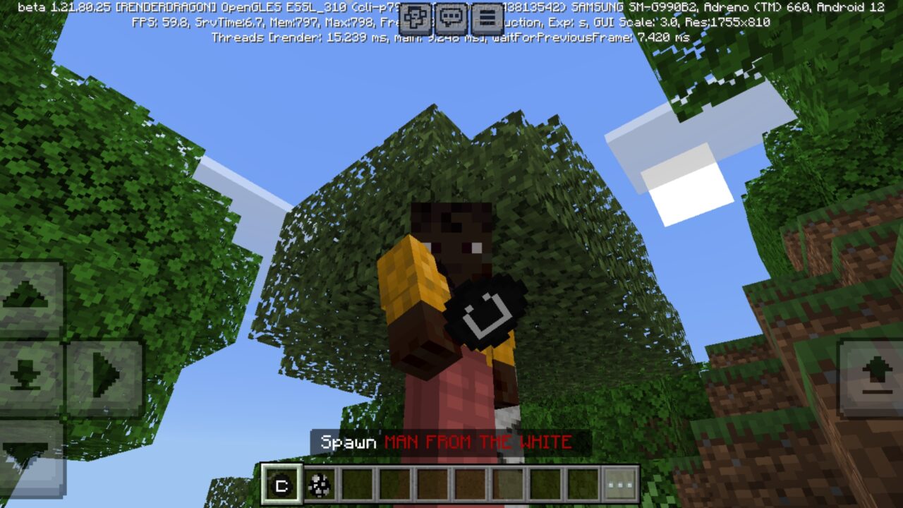 Spawn from The Man in White Mod for Minecraft PE