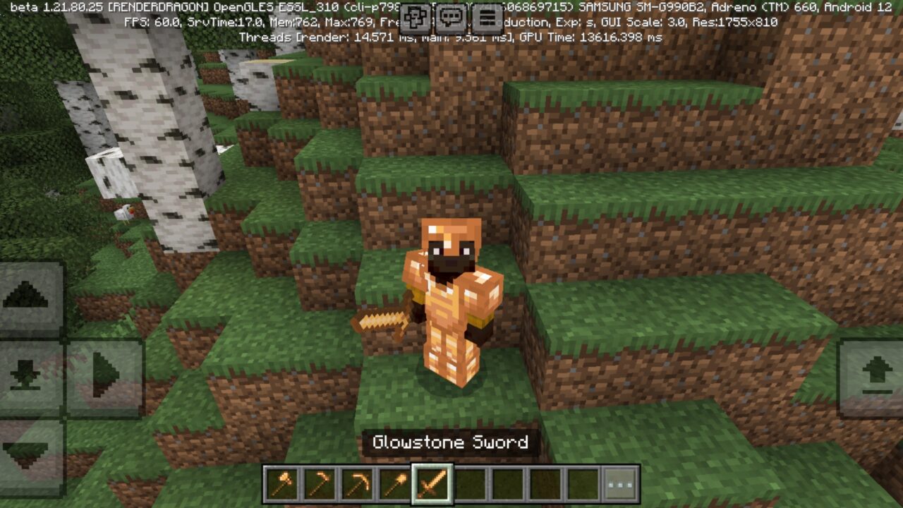 Sword from Glowstone Mod for Minecraft PE