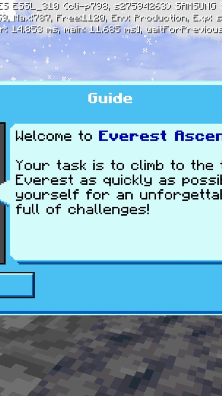 Talk from Everest Map for Minecraft PE