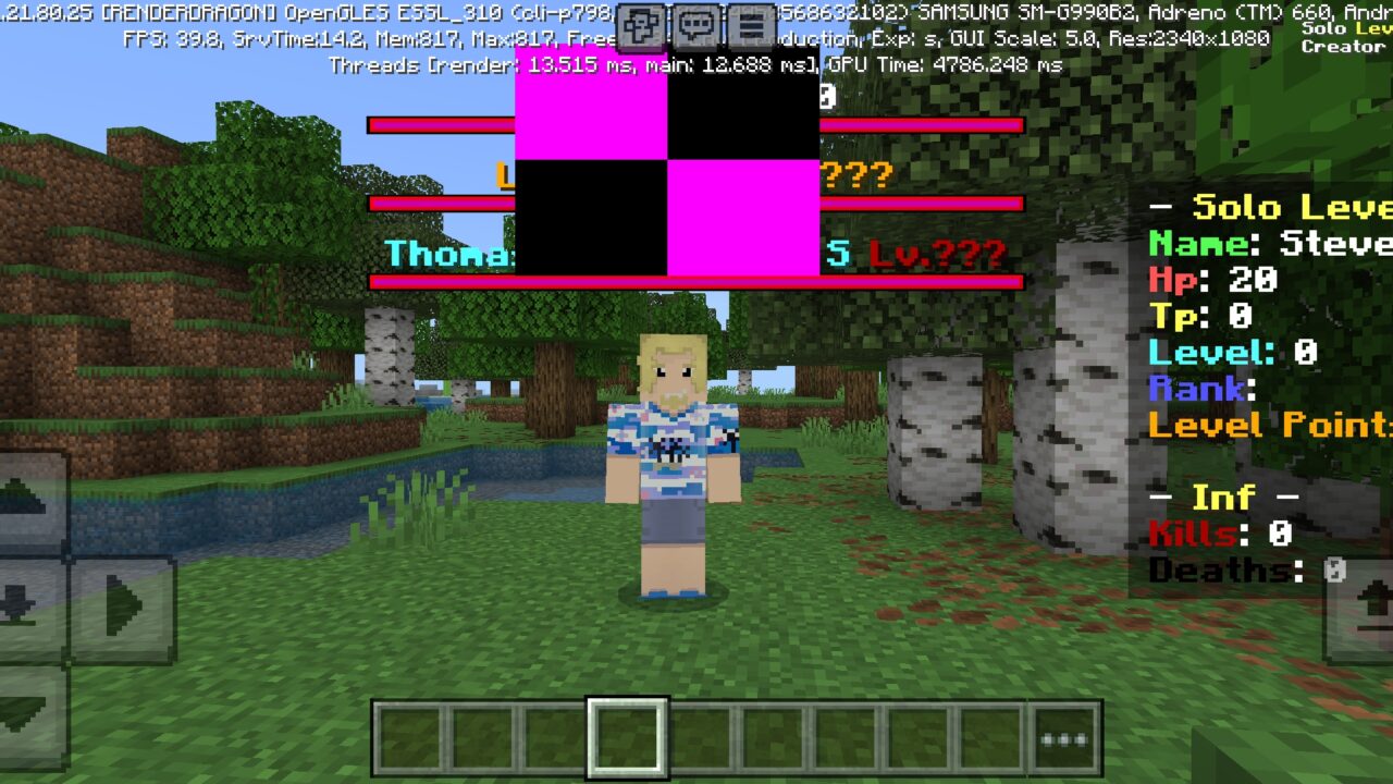 Thomas from Solo Leveling Mod for Minecraft PE