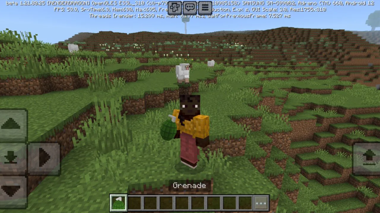 Grenades Mod for Minecraft PE