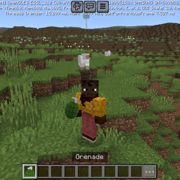 Grenades Mod for Minecraft PE