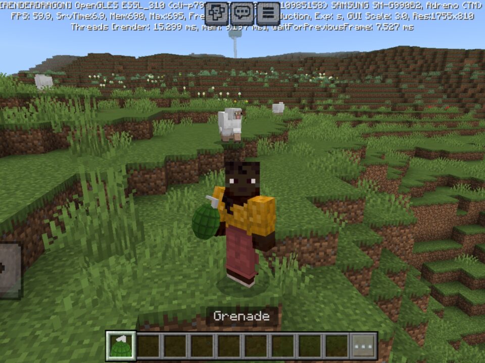 Grenades Mod for Minecraft PE