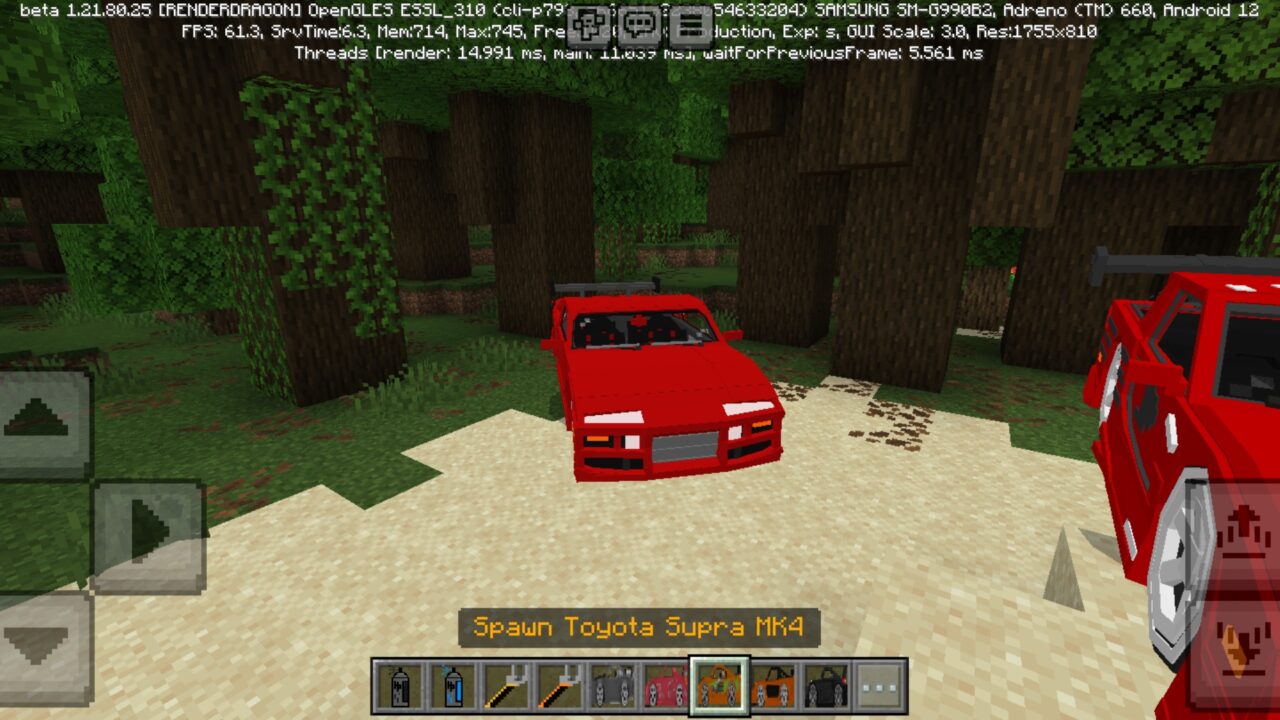 Toyota from Fast and Furious Mod for Minecraft PE
