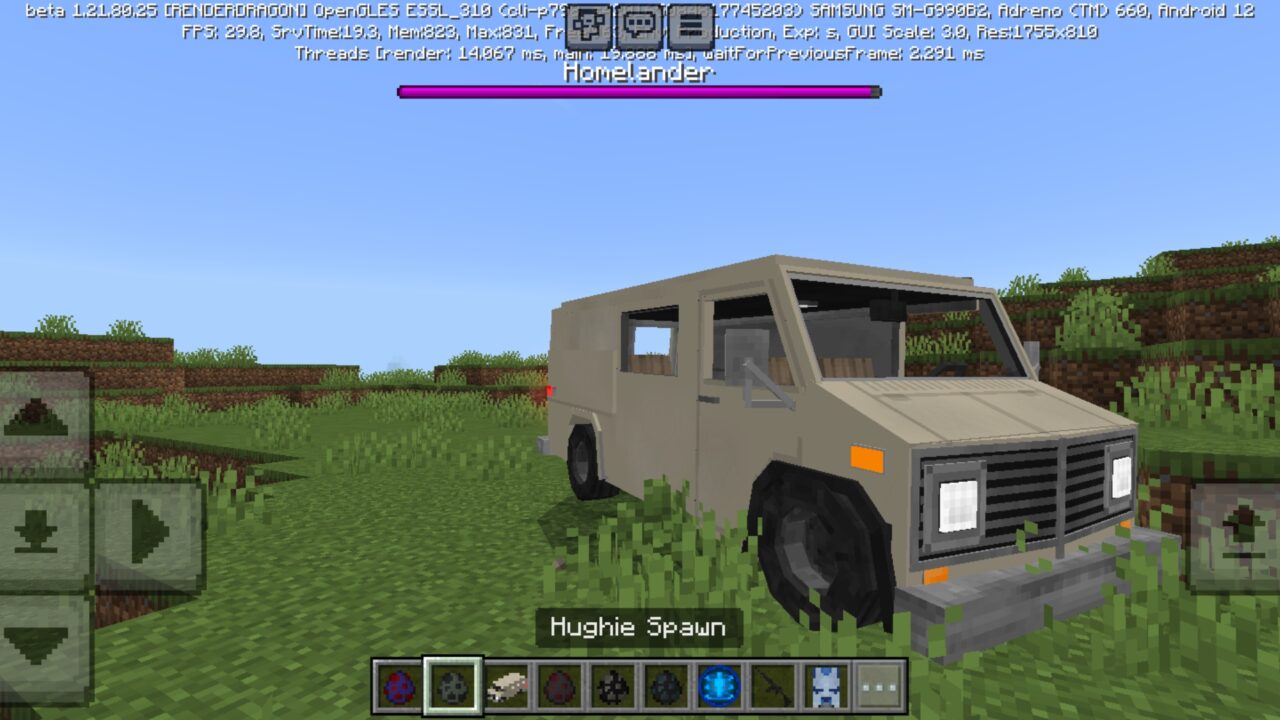 Van from The Boys Mod for Minecraft PE