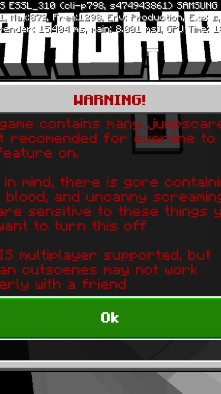 Warning from Hangman Map for Minecraft PE