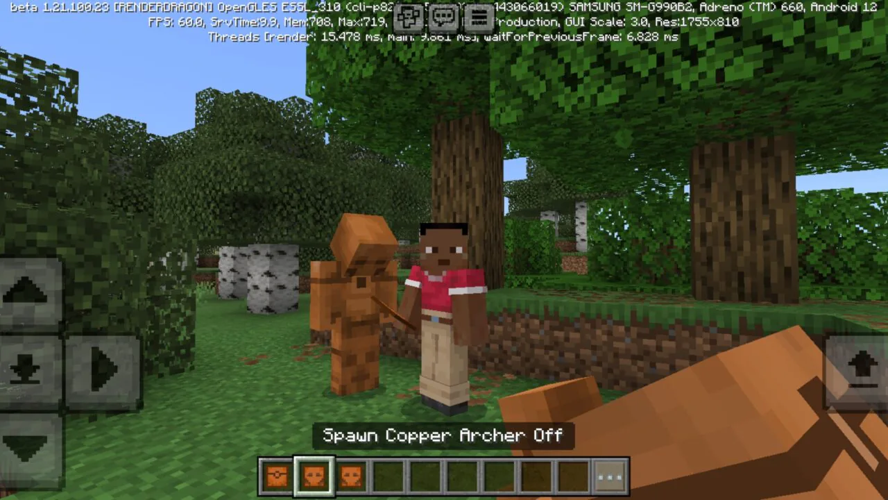 Archer from Copper Soldiers Mod for Minecraft PE