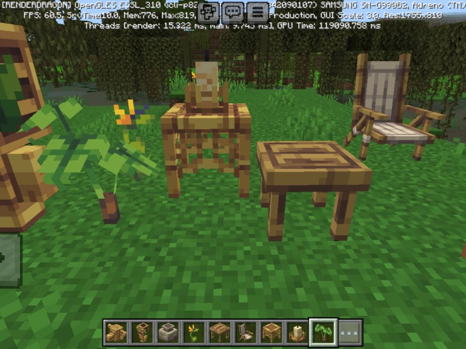 Beachside Furniture Mod for Minecraft PE