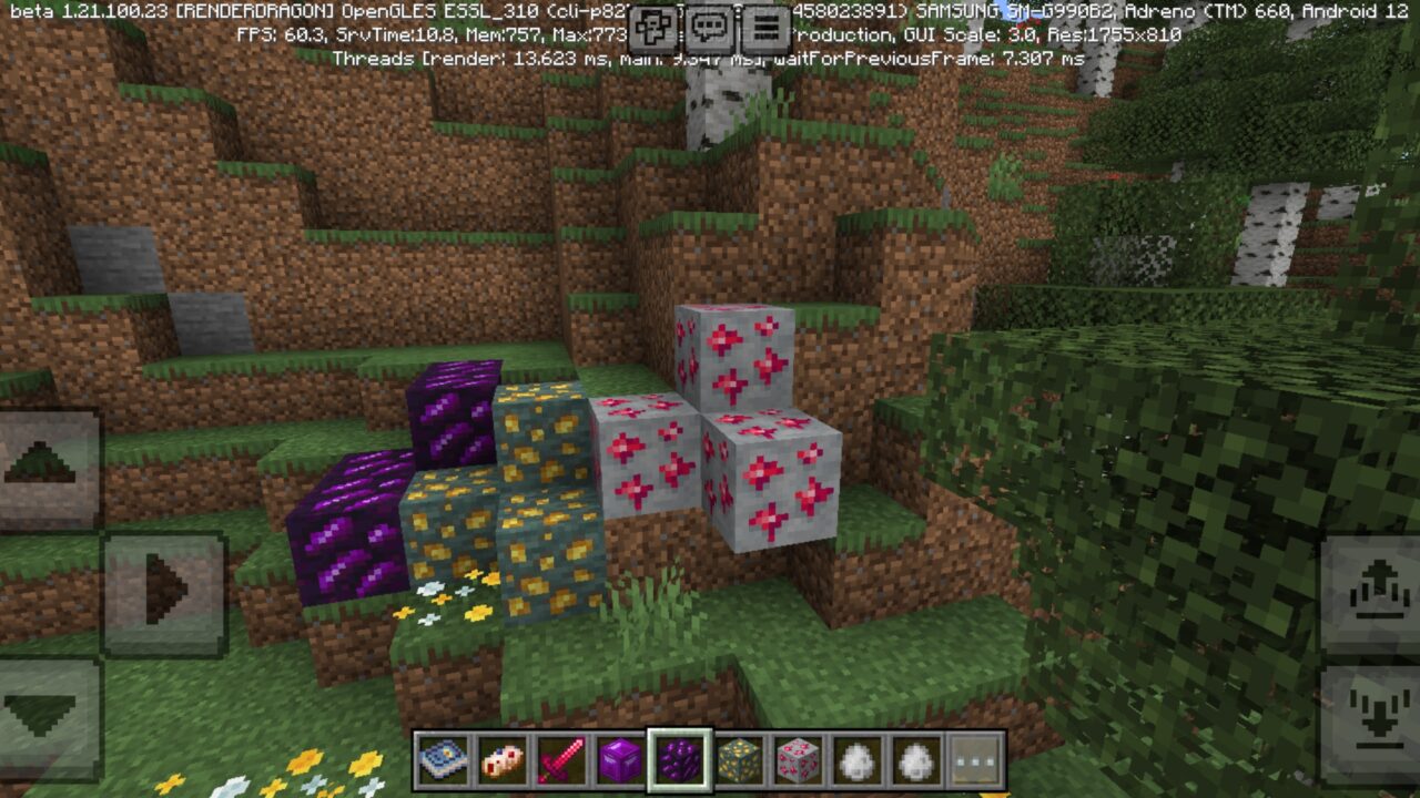Blocks from Sky Biomes Mod for Minecraft PE