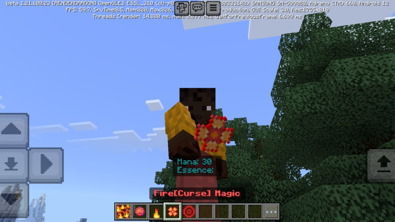 Curse from Fire Magic Mod for Minecraft PE