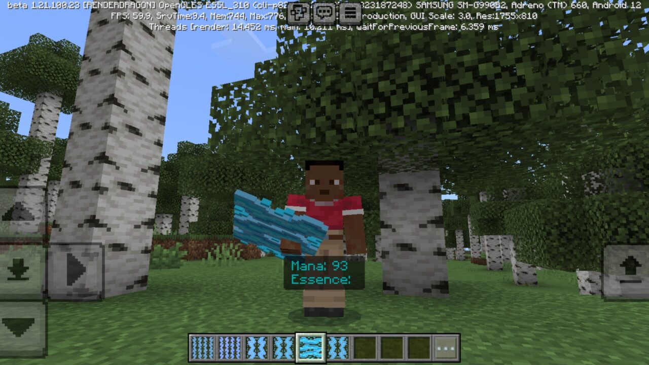 Effect from Lightning Magic Mod for Minecraft PE