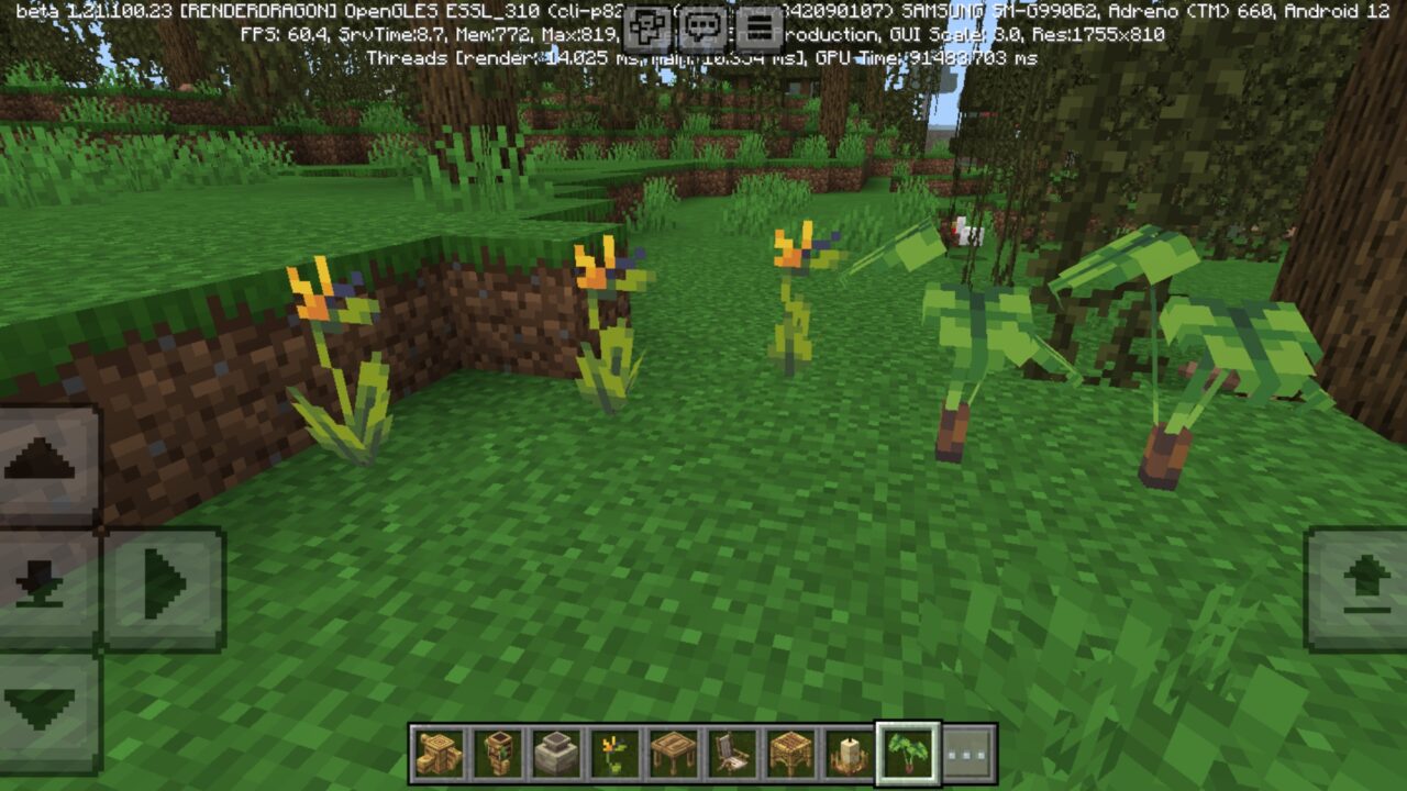 Flowers from Beachside Furniture Mod for Minecraft PE