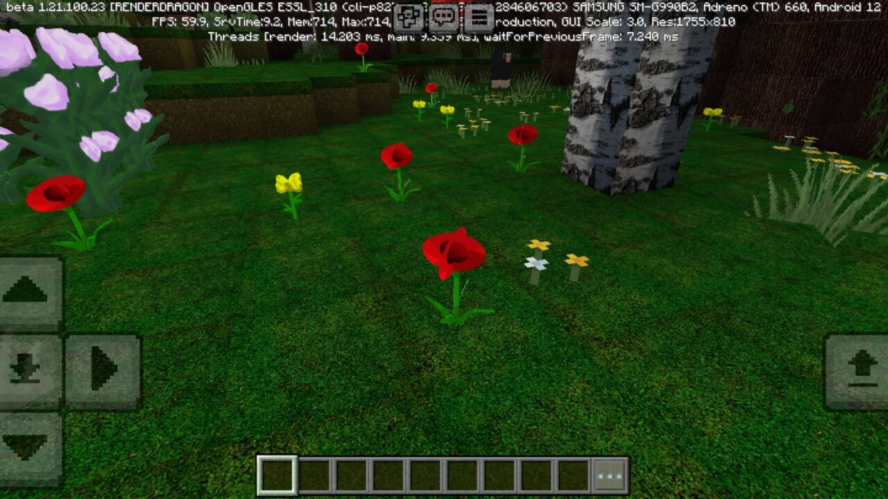 Flowers from Manyzz Texture Pack for Minecraft PE