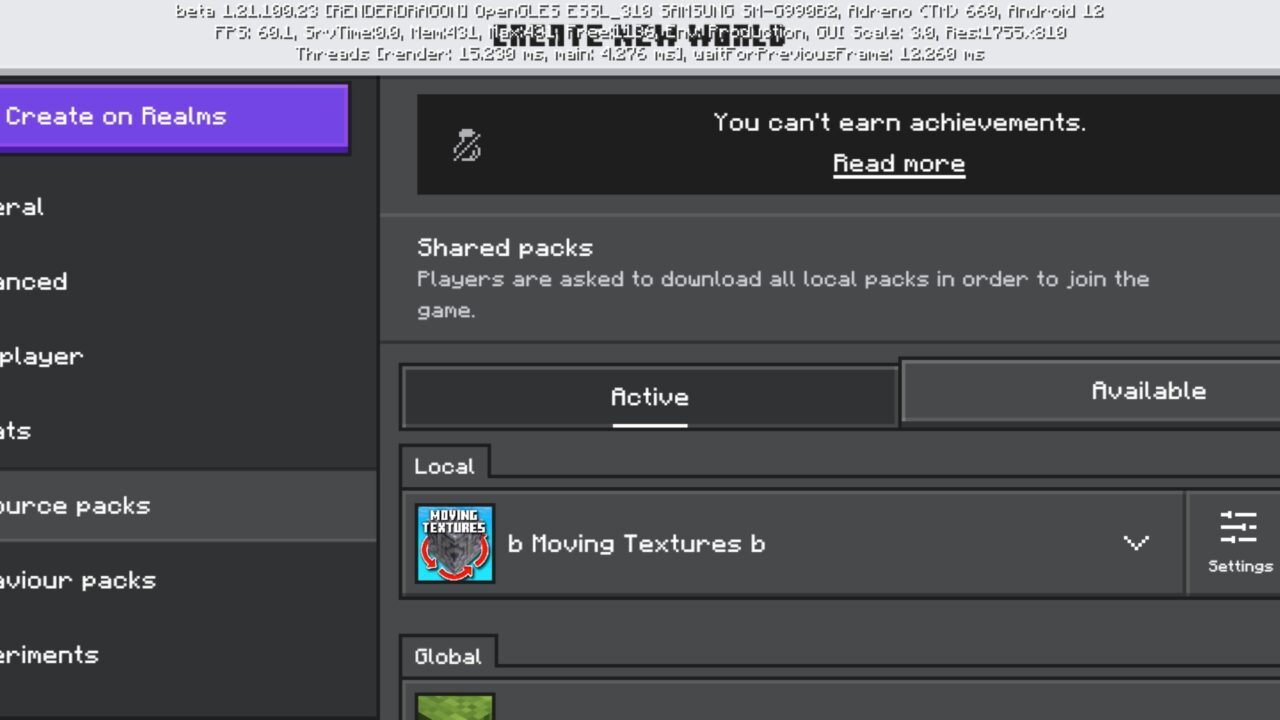 Install from Moving Texture Pack for Minecraft PE