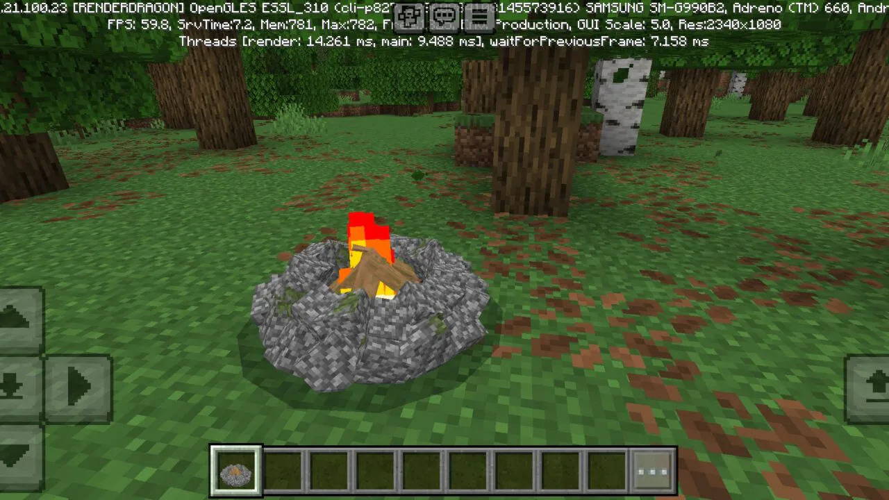 Item from Cozy Campfire Mod for Minecraft PE