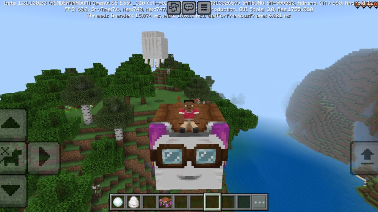 Ride from Faster Happy Ghast Texture Pack for Minecraft PE