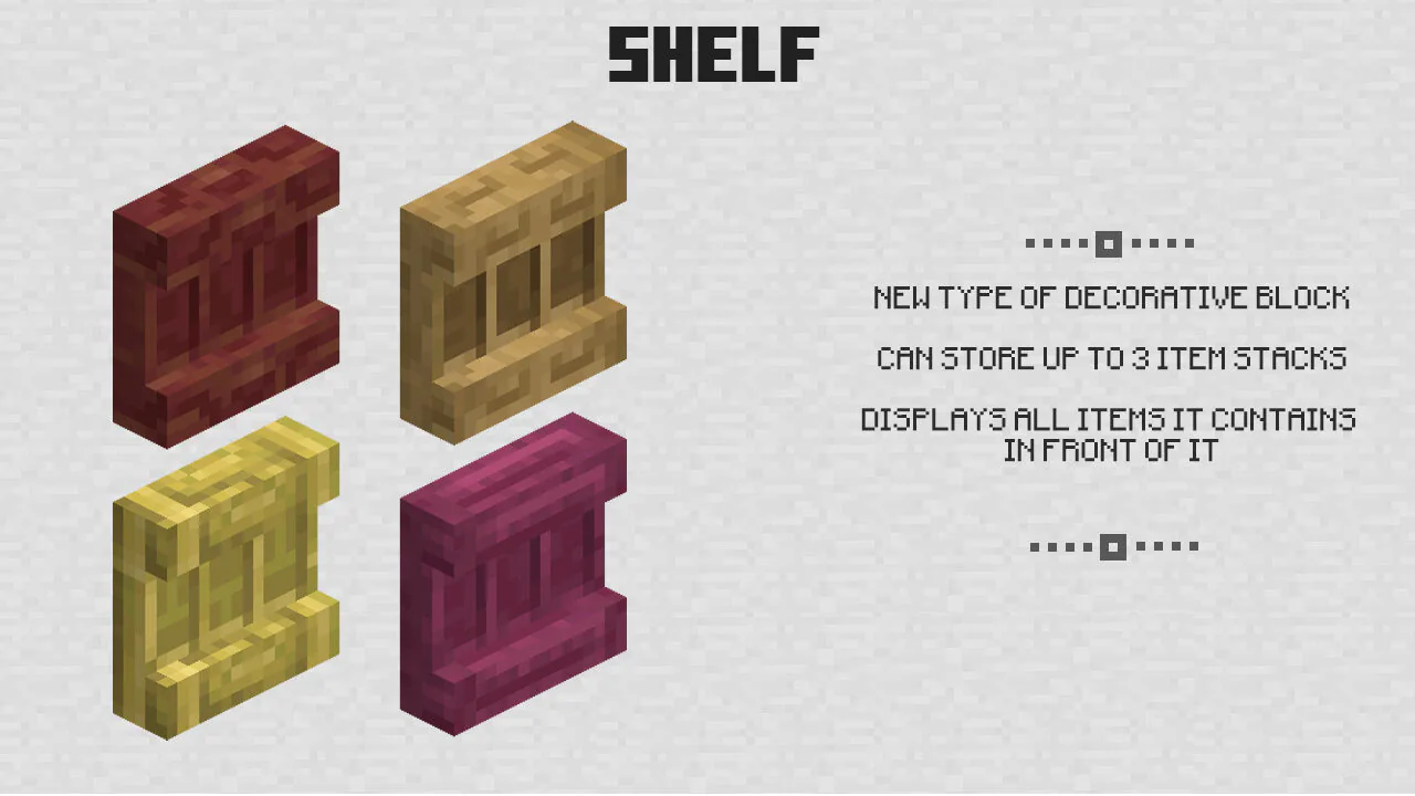 Shelf from Minecraft PE 1.21