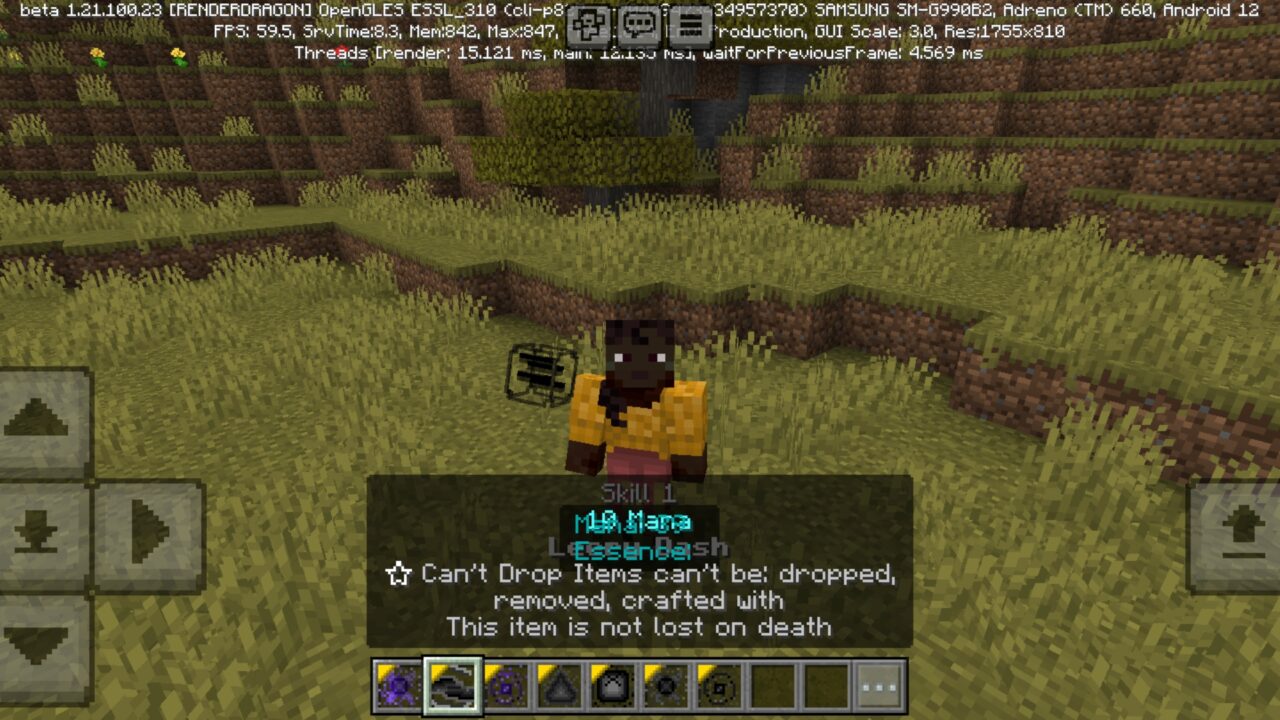 Skill from Shadow Magic Mod for Minecraft PE