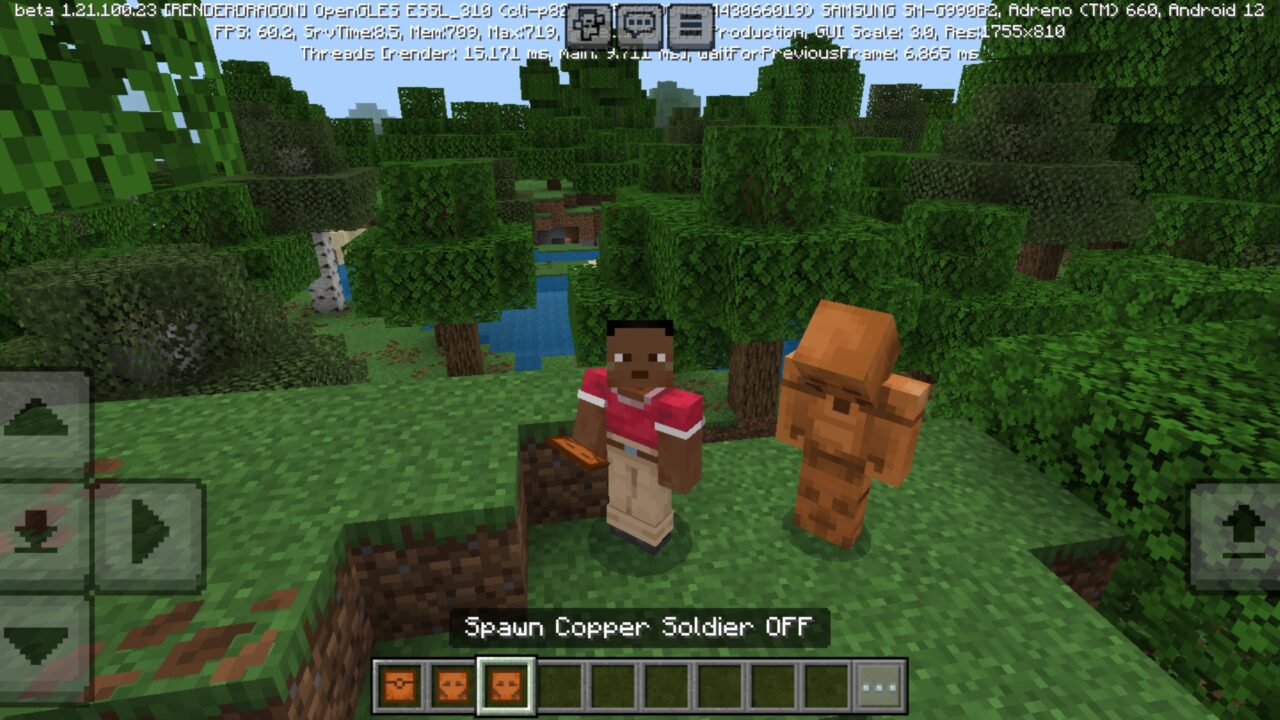 Soldier from Copper Soldiers Mod for Minecraft PE