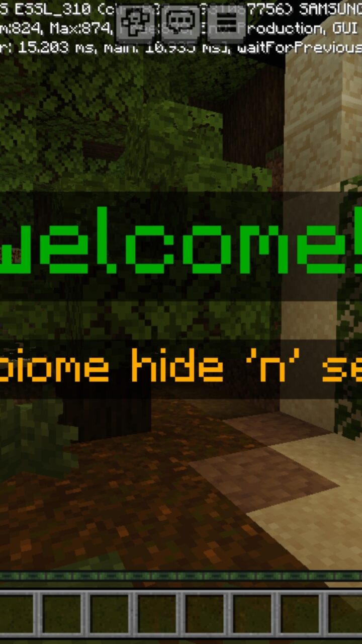 Start from Biomes Hide and Seek Map for Minecraft PE