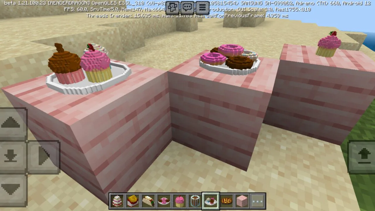 Sweets from Food Decorations Mod for Minecraft PE