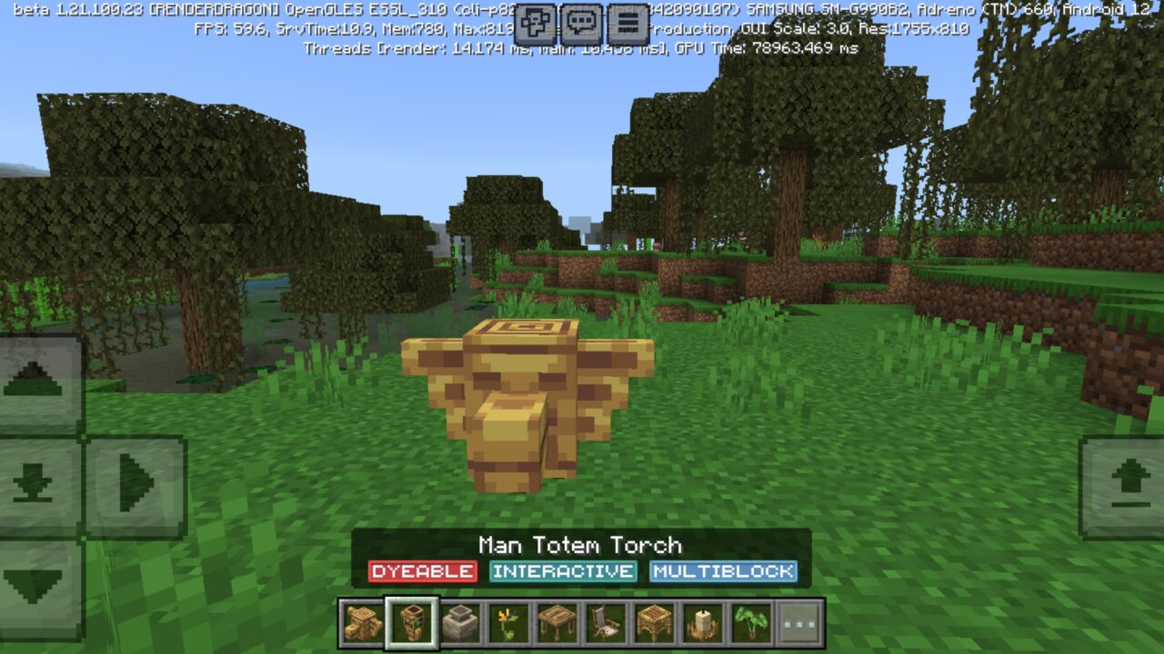 Torch from Beachside Furniture Mod for Minecraft PE