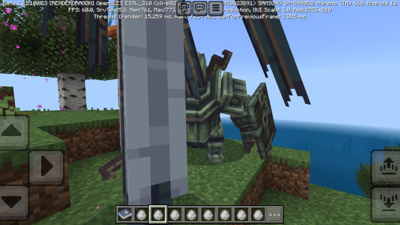 Warrior from Sky Biomes Mod for Minecraft PE