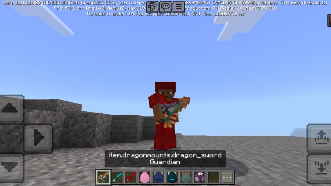 Weapon from Dragon Mounts Mod for Minecraft PE