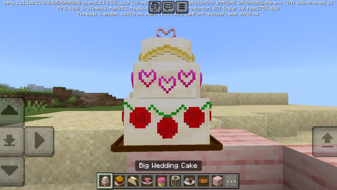 Wedding Cake from Food Decorations Mod for Minecraft PE