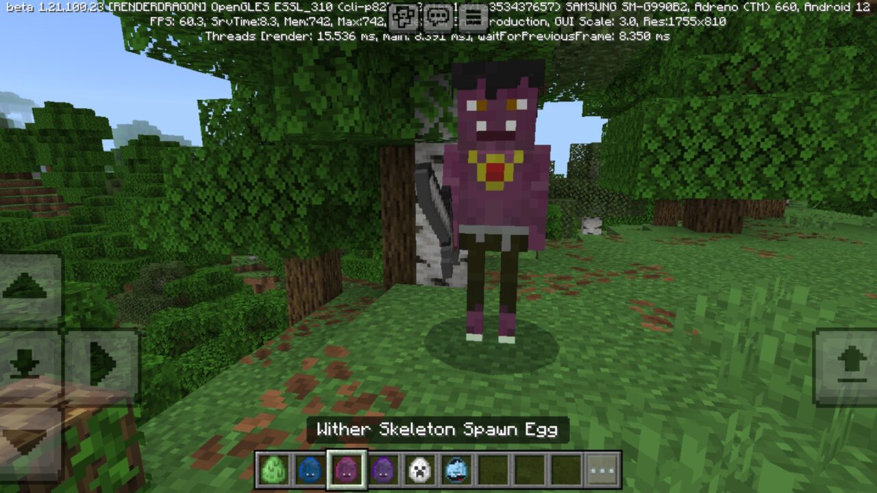 Wither Skeleton from Monster Mash Mod for Minecraft PE