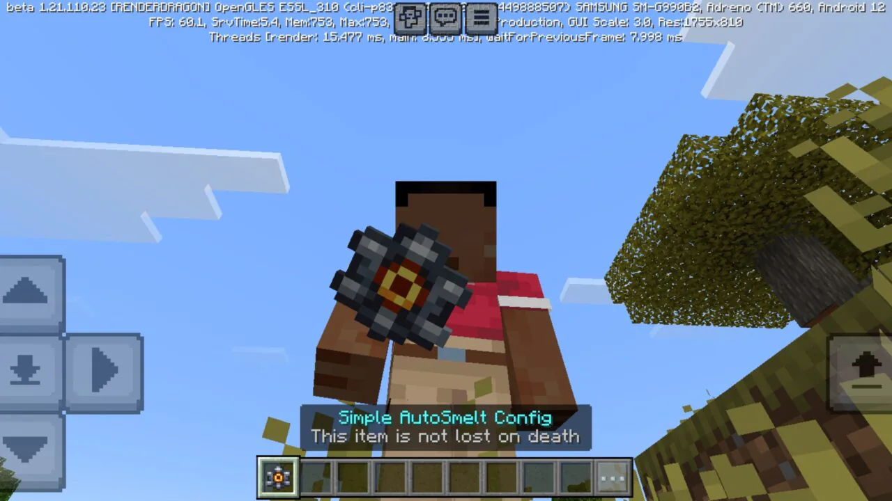 AutoSmelt Mod for Minecraft PE