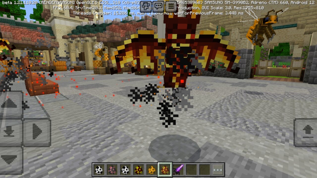 Bat from Overpowered Mobs Mod for Minecraft PE
