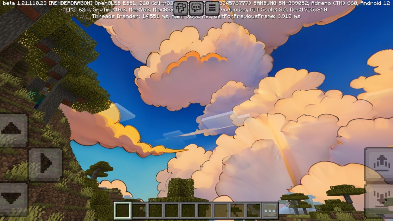 Beauty from Cartoon Clouds Texture Pack for Minecraft PE