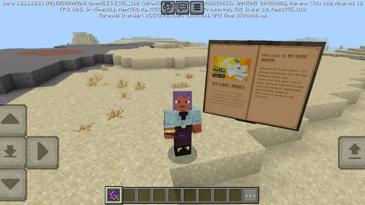 Book from Mythic Mobs Mod for Minecraft PE