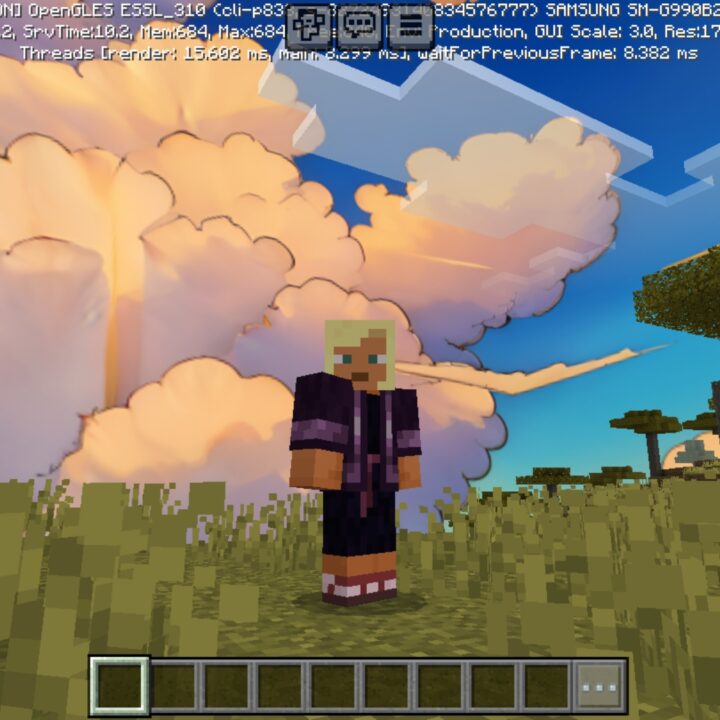 Cartoon Clouds Texture Pack for Minecraft PE