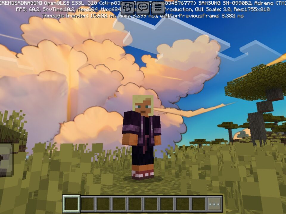 Cartoon Clouds Texture Pack for Minecraft PE