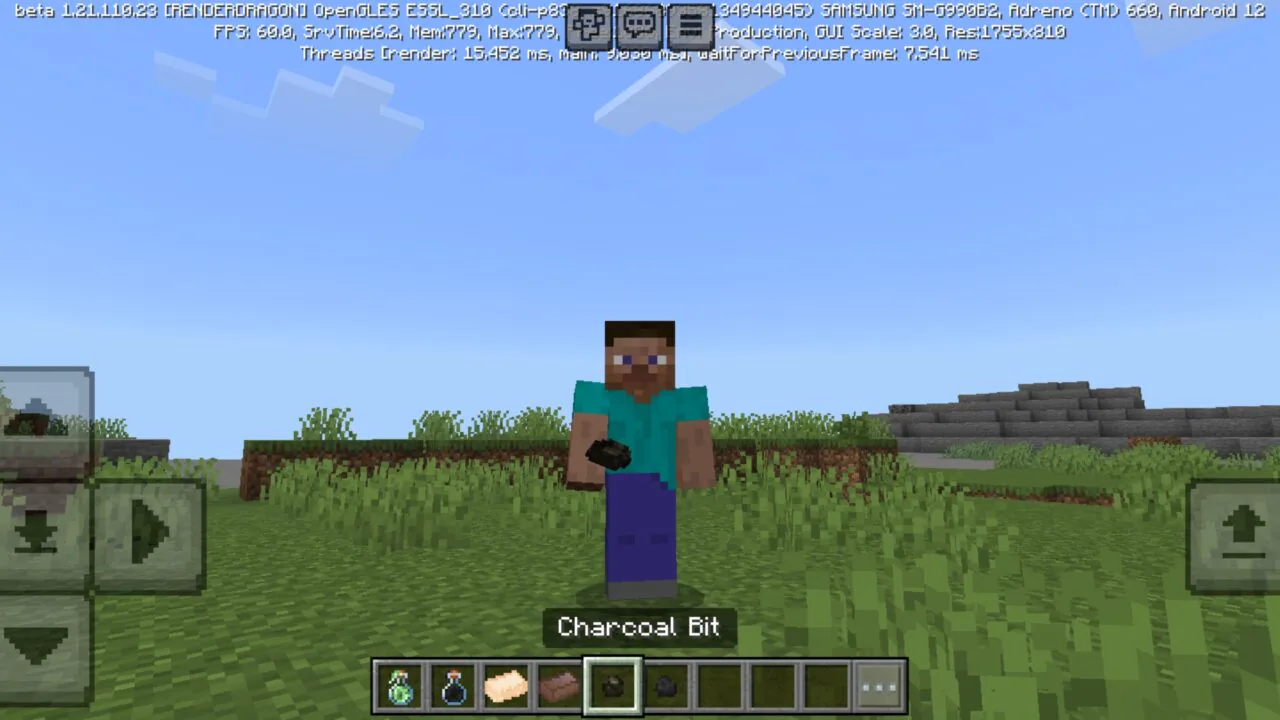 Charcoal from Bits Mod for Minecraft PE