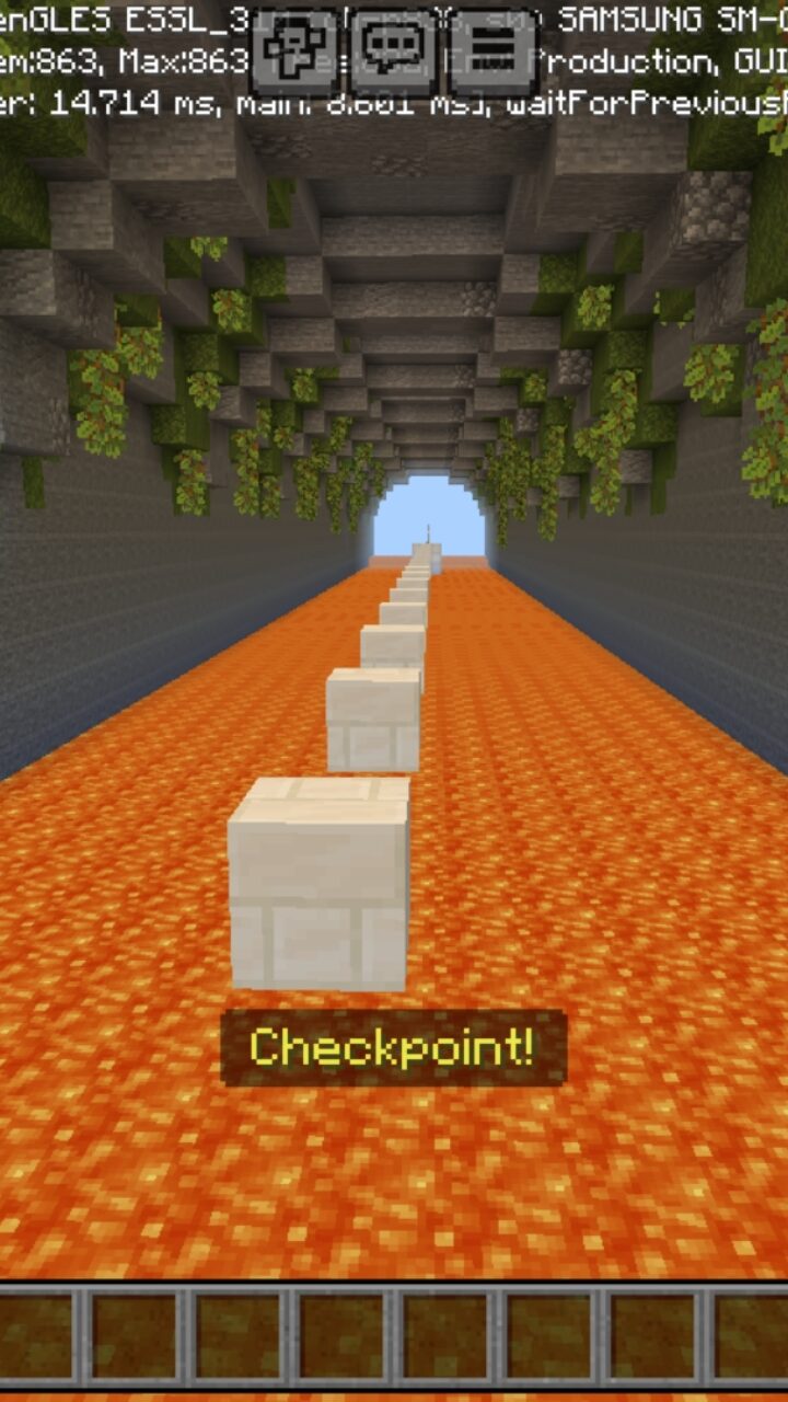 Checkpoint from Impossible Parkour Map for Minecraft PE