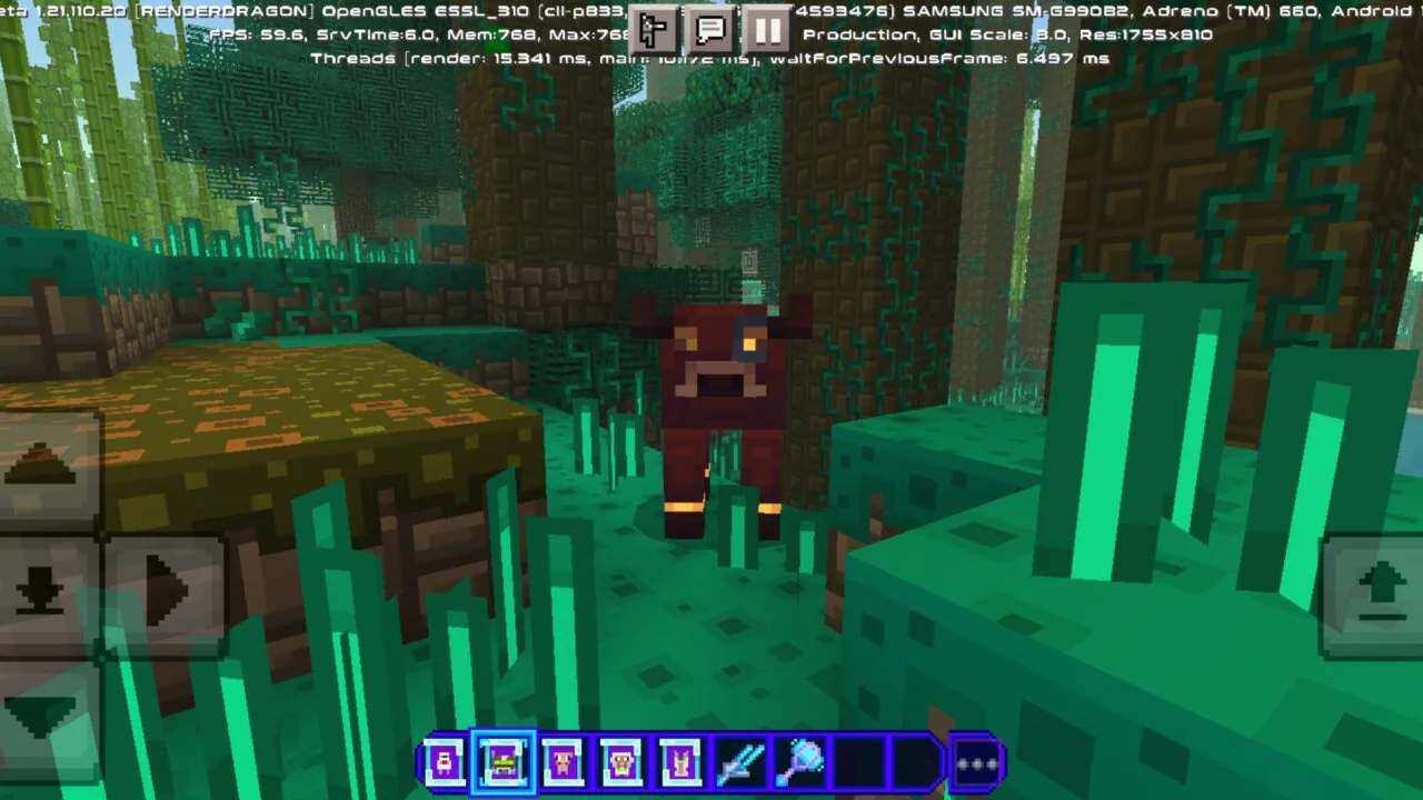 Cow from Cyberpunk Neon Texture Pack for Minecraft PE