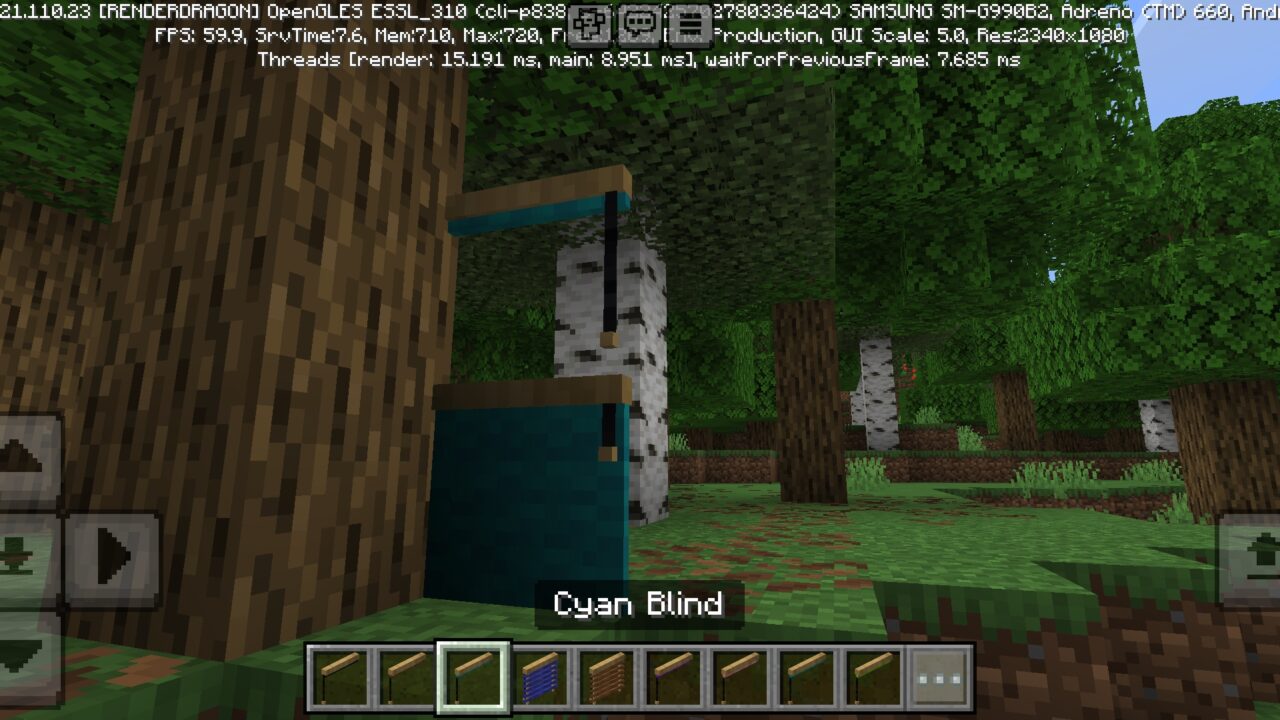 Cyan from Blinds Mod for Minecraft PE