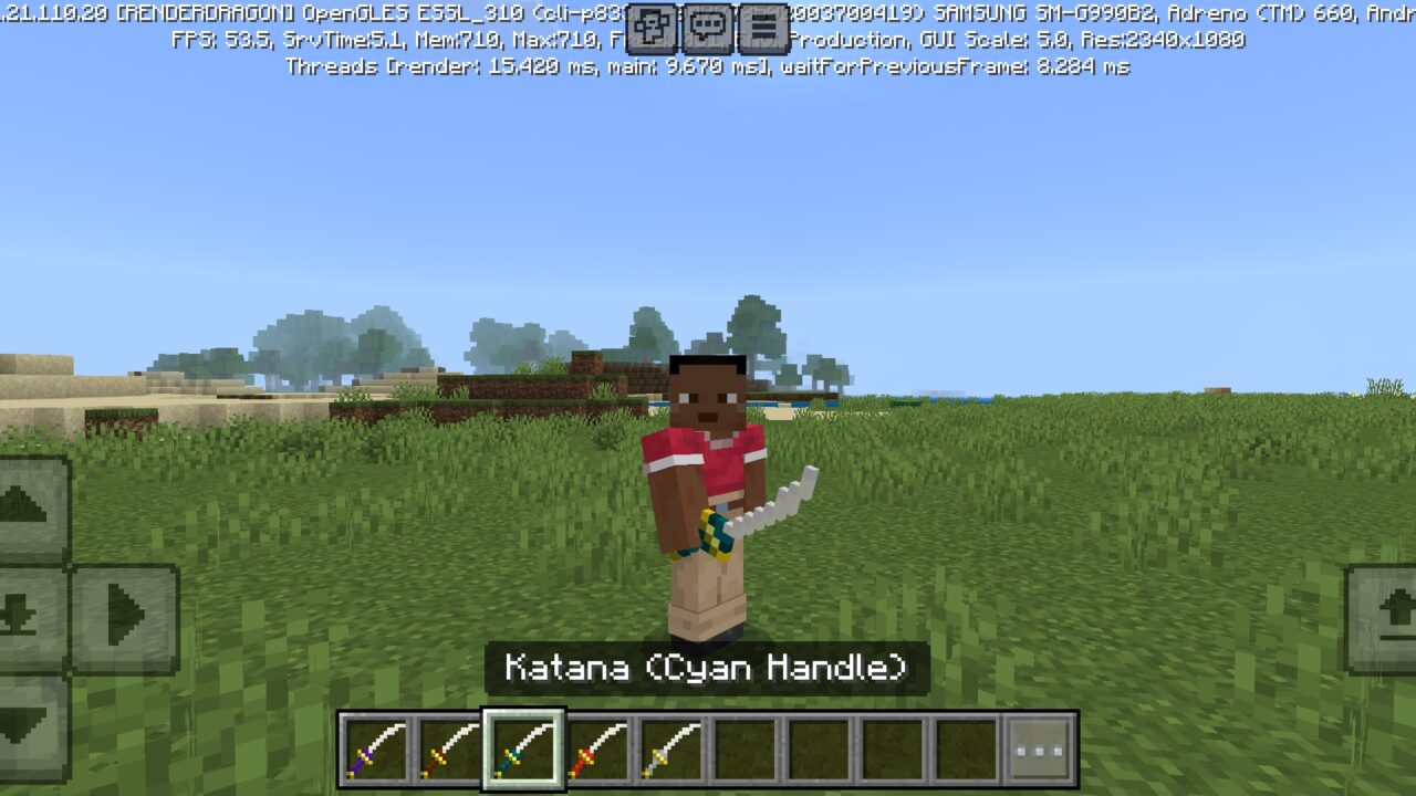 Cyan from Katanas Mod for Minecraft PE