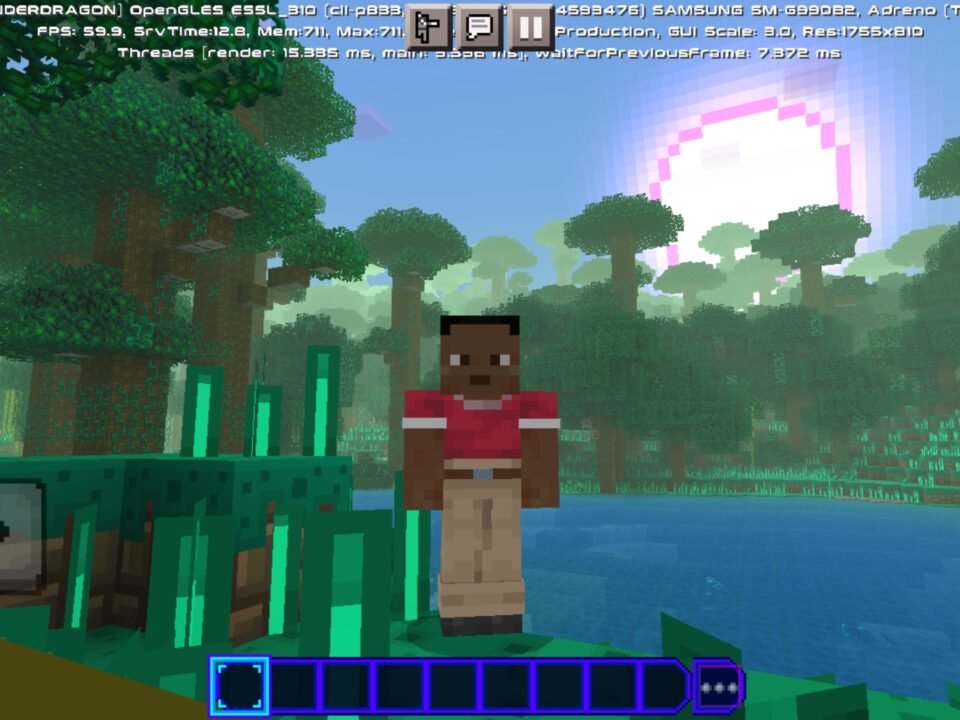 Cyberpunk Neon Texture Pack for Minecraft PE
