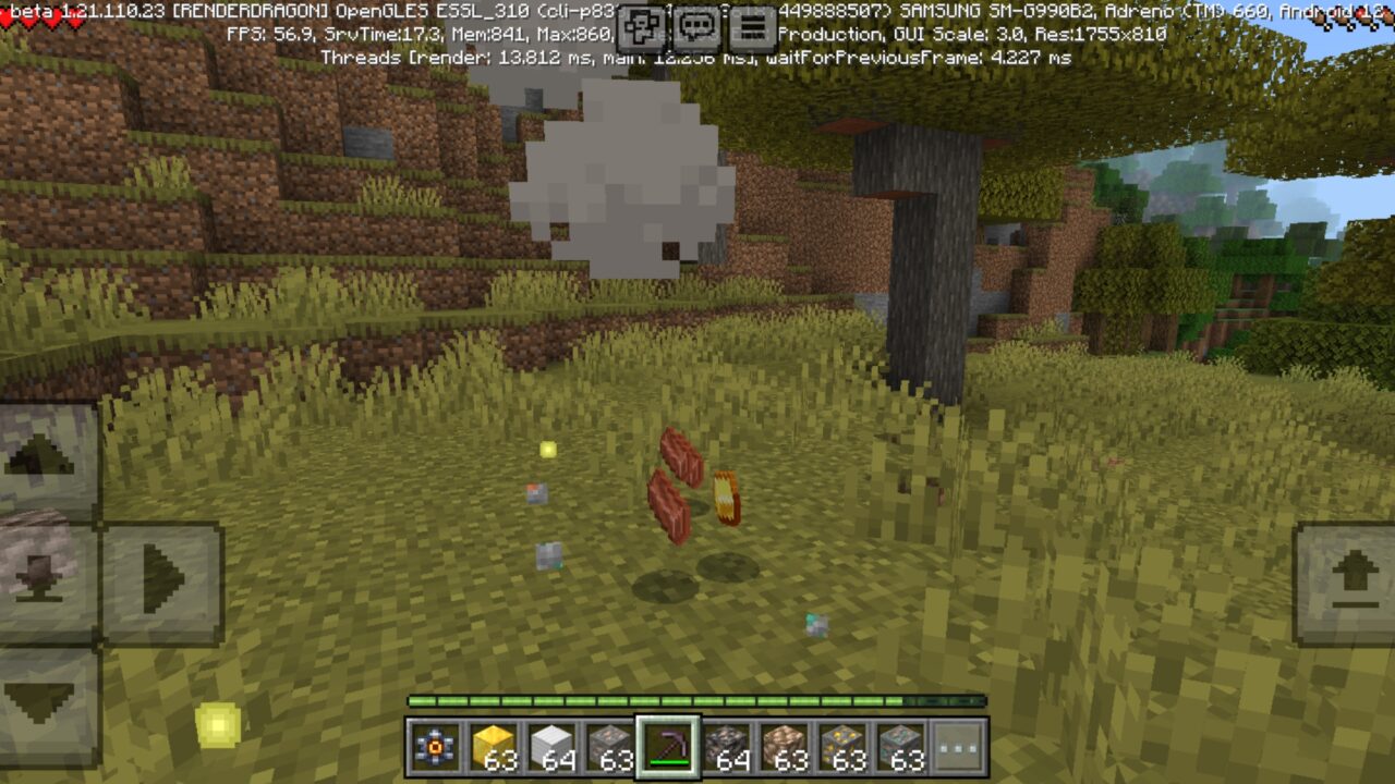 Effect from AutoSmelt Mod for Minecraft PE