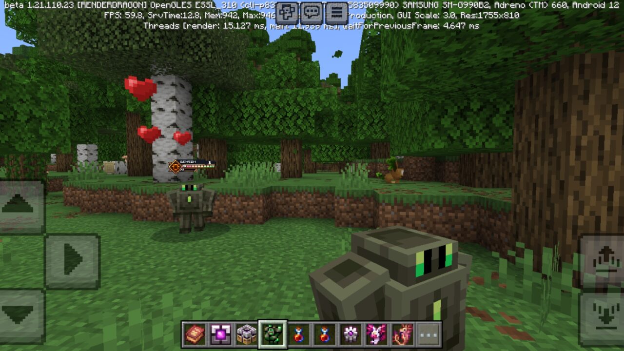 Gemeon from Craftymon Mod for Minecraft PE