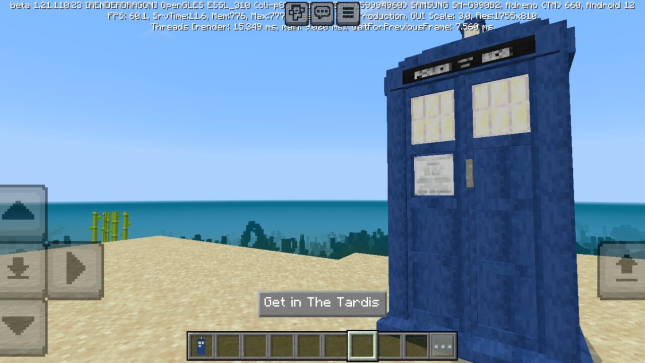 Get In from Tardis Mod for Minecraft PE