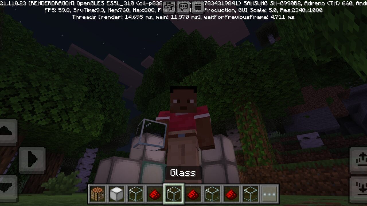 Glass from Flickering Lights Mod for Minecraft PE