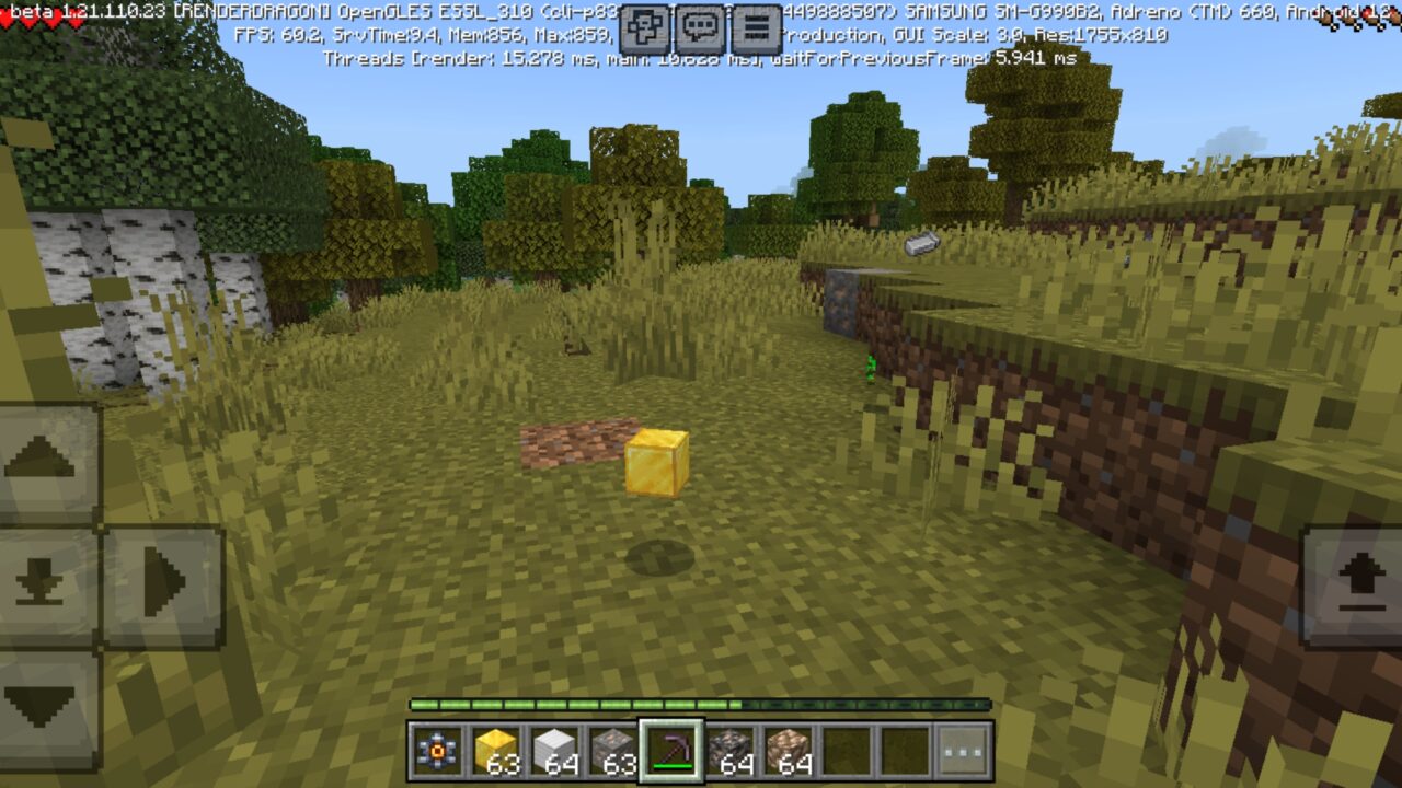 Gold from AutoSmelt Mod for Minecraft PE