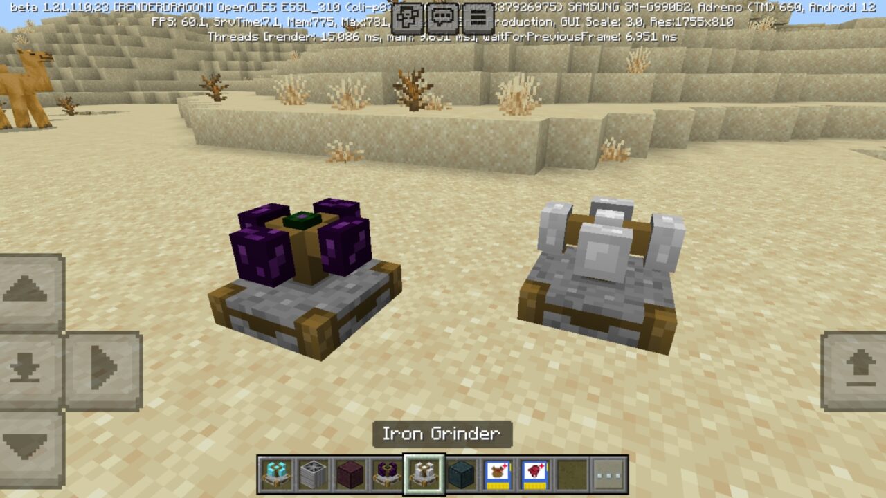 Grinder from Fans and Grinders Mod for Minecraft PE