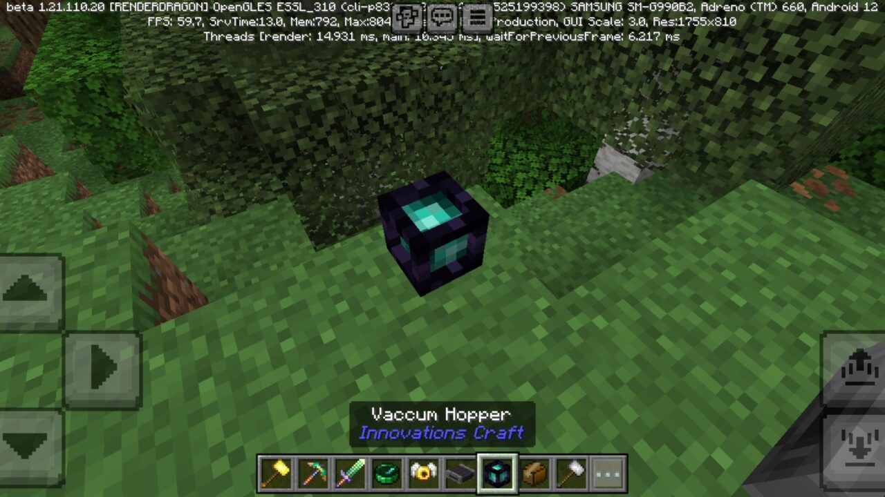 Hopper from Innovations Craft Mod for Minecraft PE